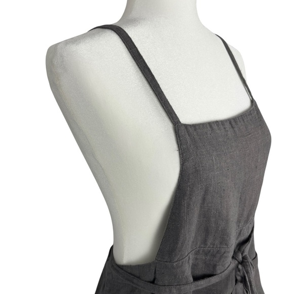 NWT Artemesia Apron Dress 100% Linen Apron Dress Granite Gray One Size Homestead - Picture 8 of 13